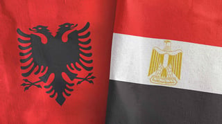 Egypt and Albania flags together