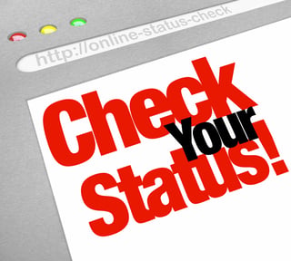 Illustration about checking your status
