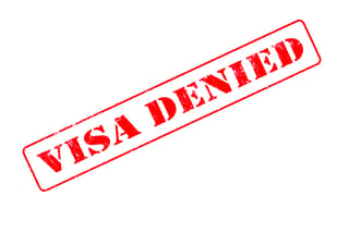 Visa denied red rubber stamp
