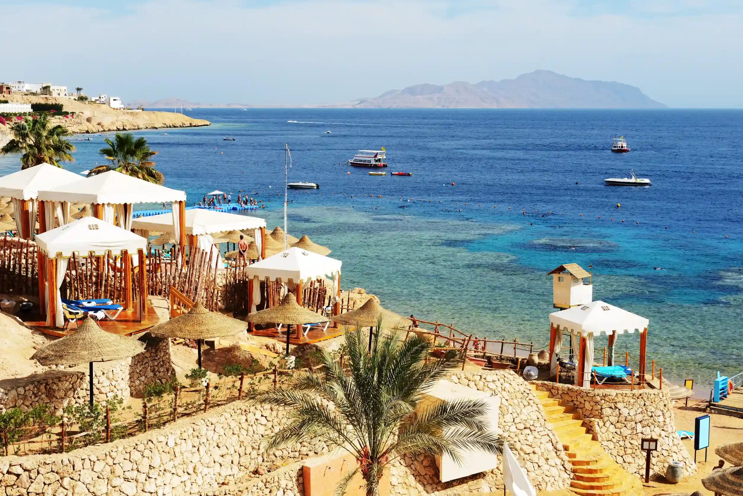 beach at the luxury hotel sharm el sheikh egypt