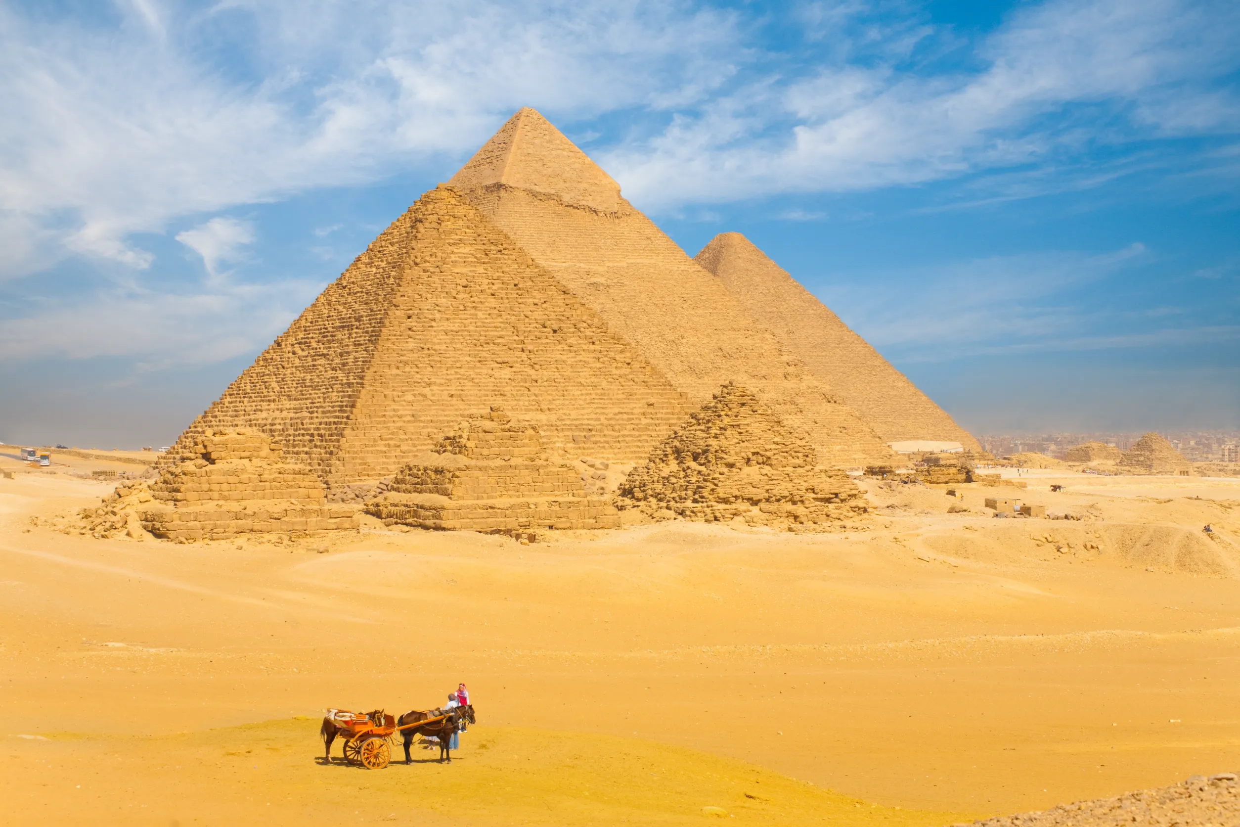 beautiful blue sky in cairo egypt