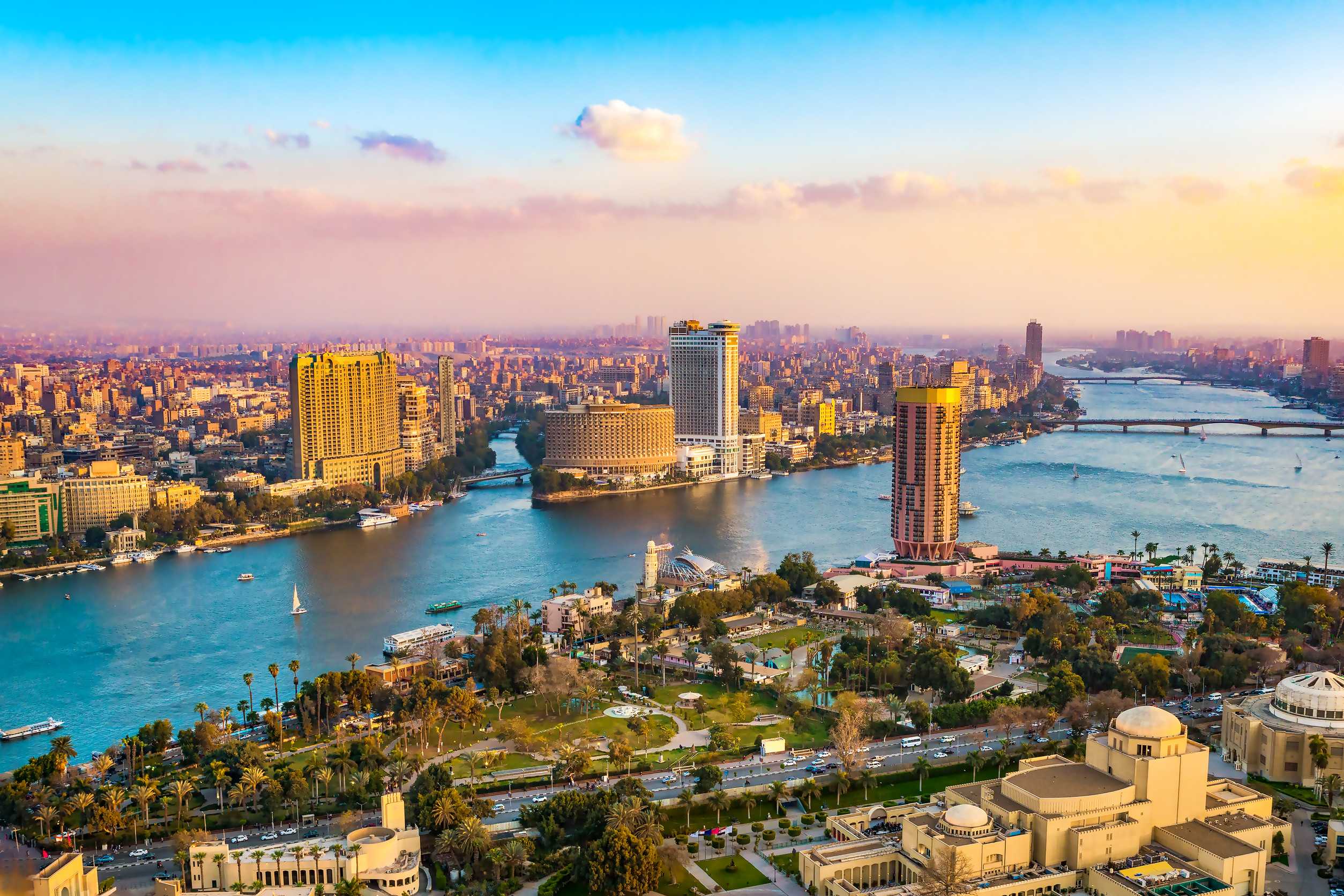 Paisaje urbano de El Cairo en Egipto