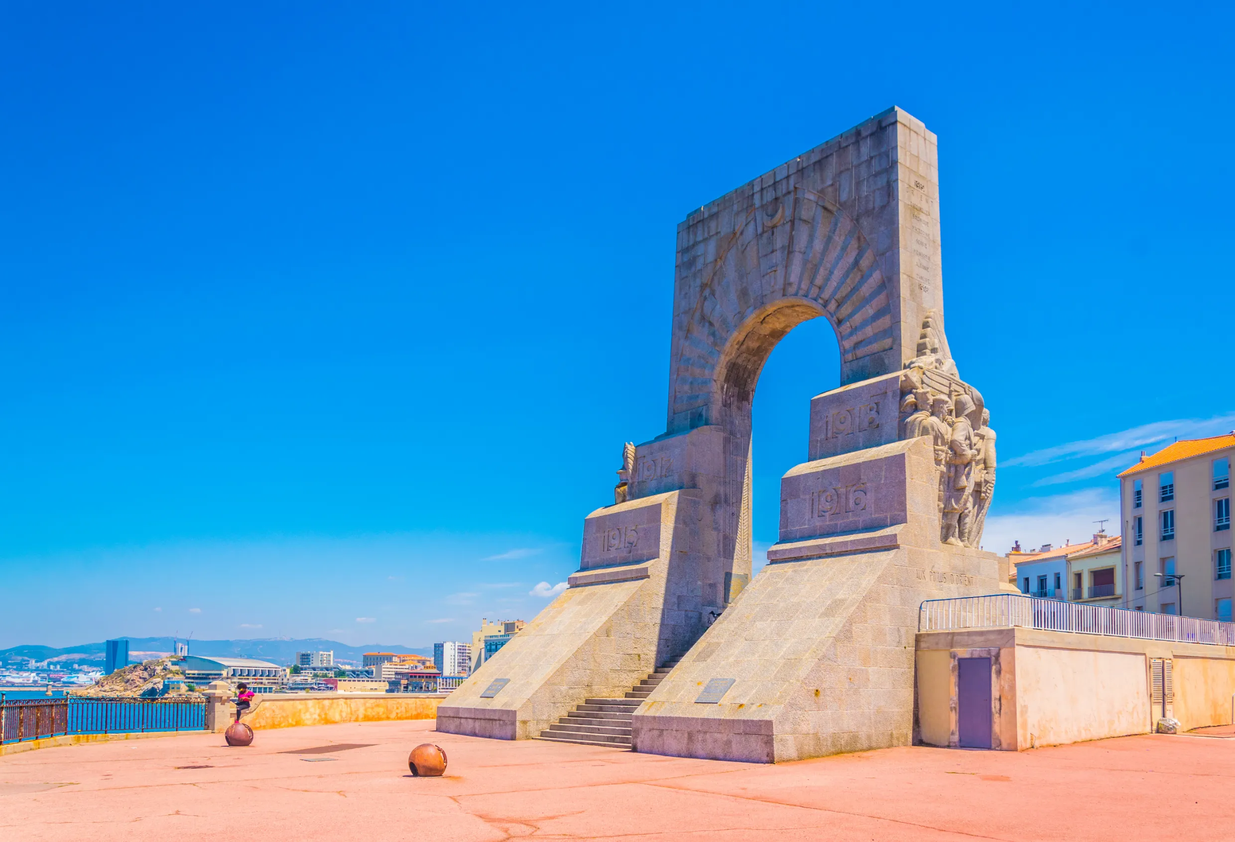 la porte de l orient monument situated at marseille france