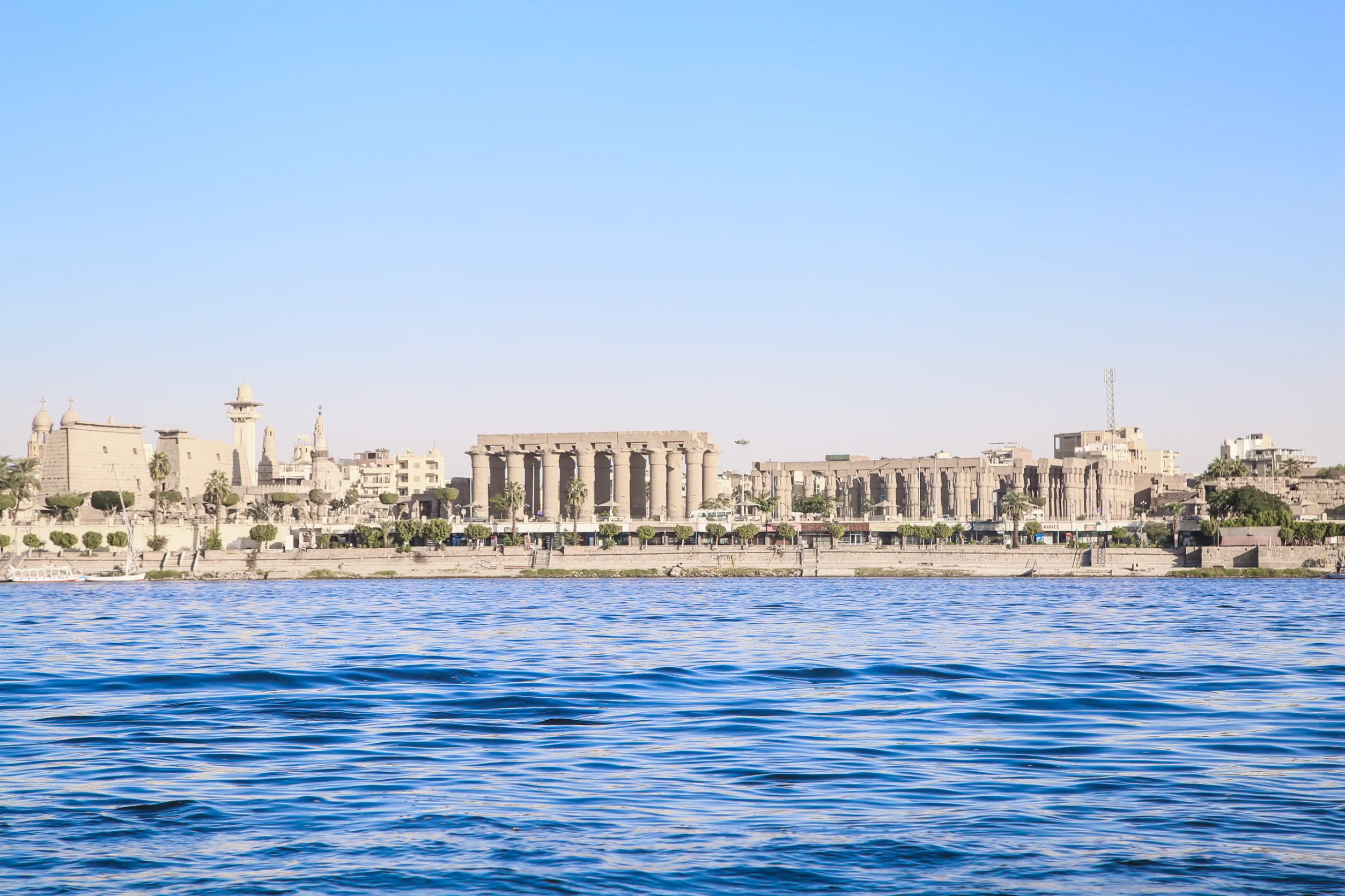 luxor egypt architecture of luxor city on the river nile