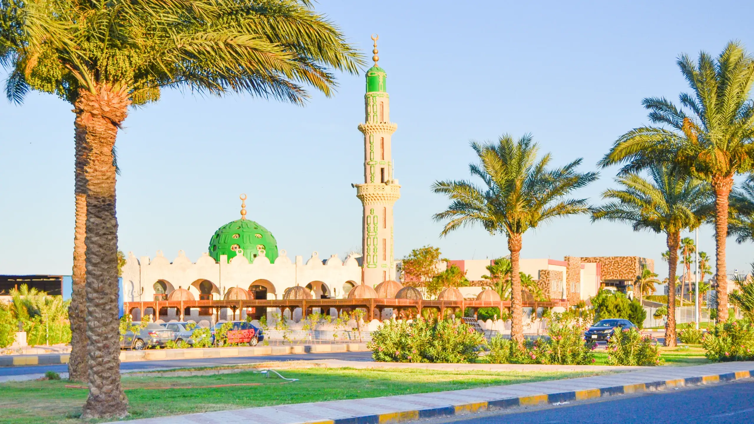 mosque at the resort area of hurghada