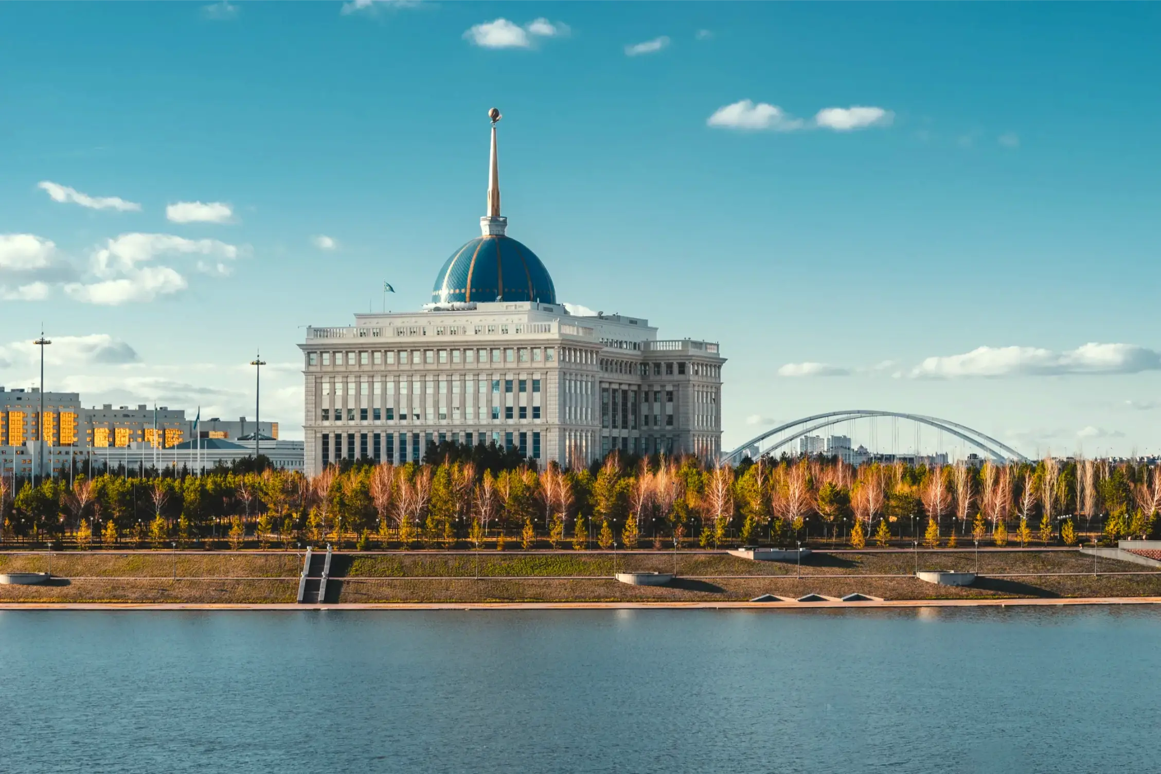 presidential palace ak orda river in astana kazakhstan