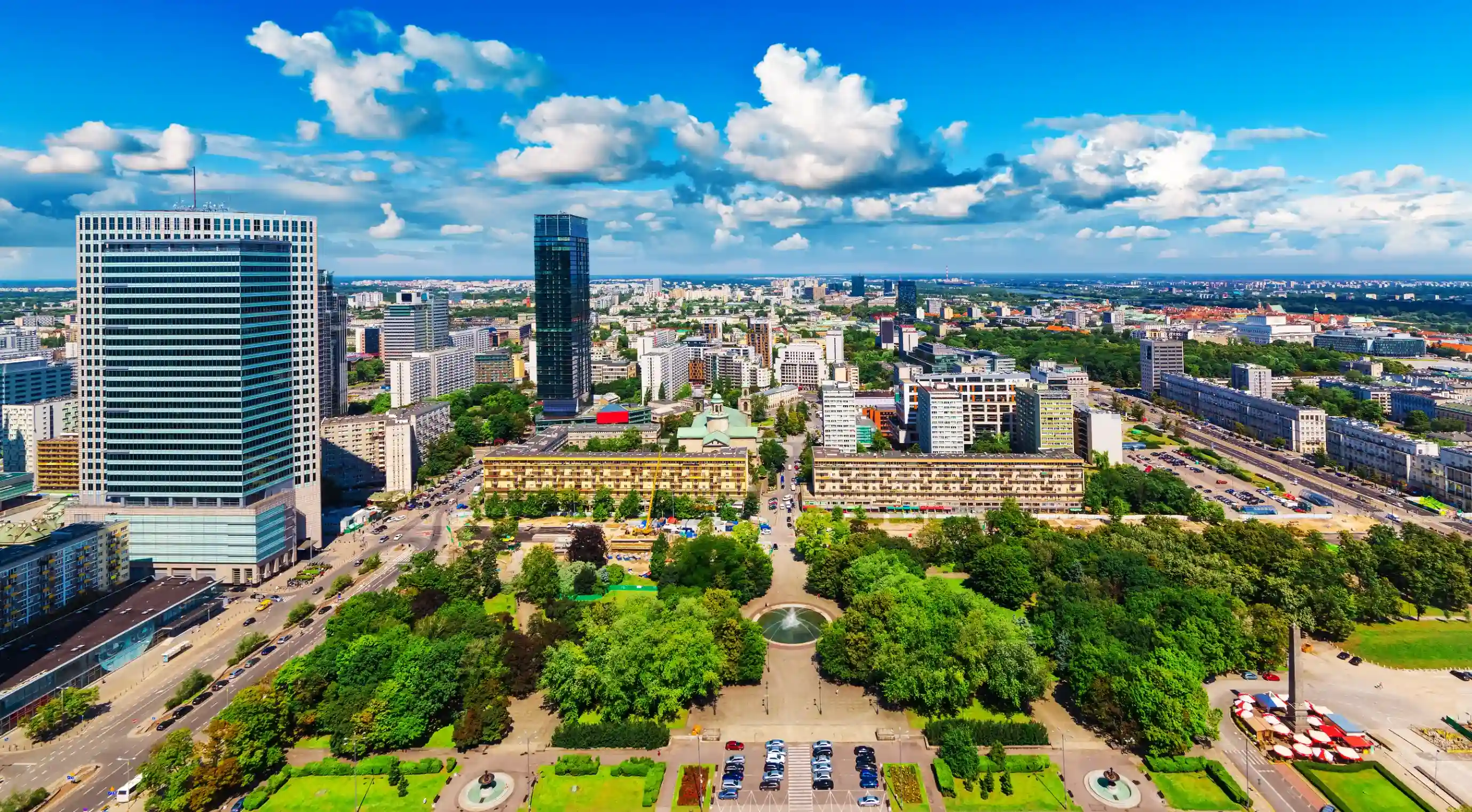 scenic summer outdoor aerial panorama