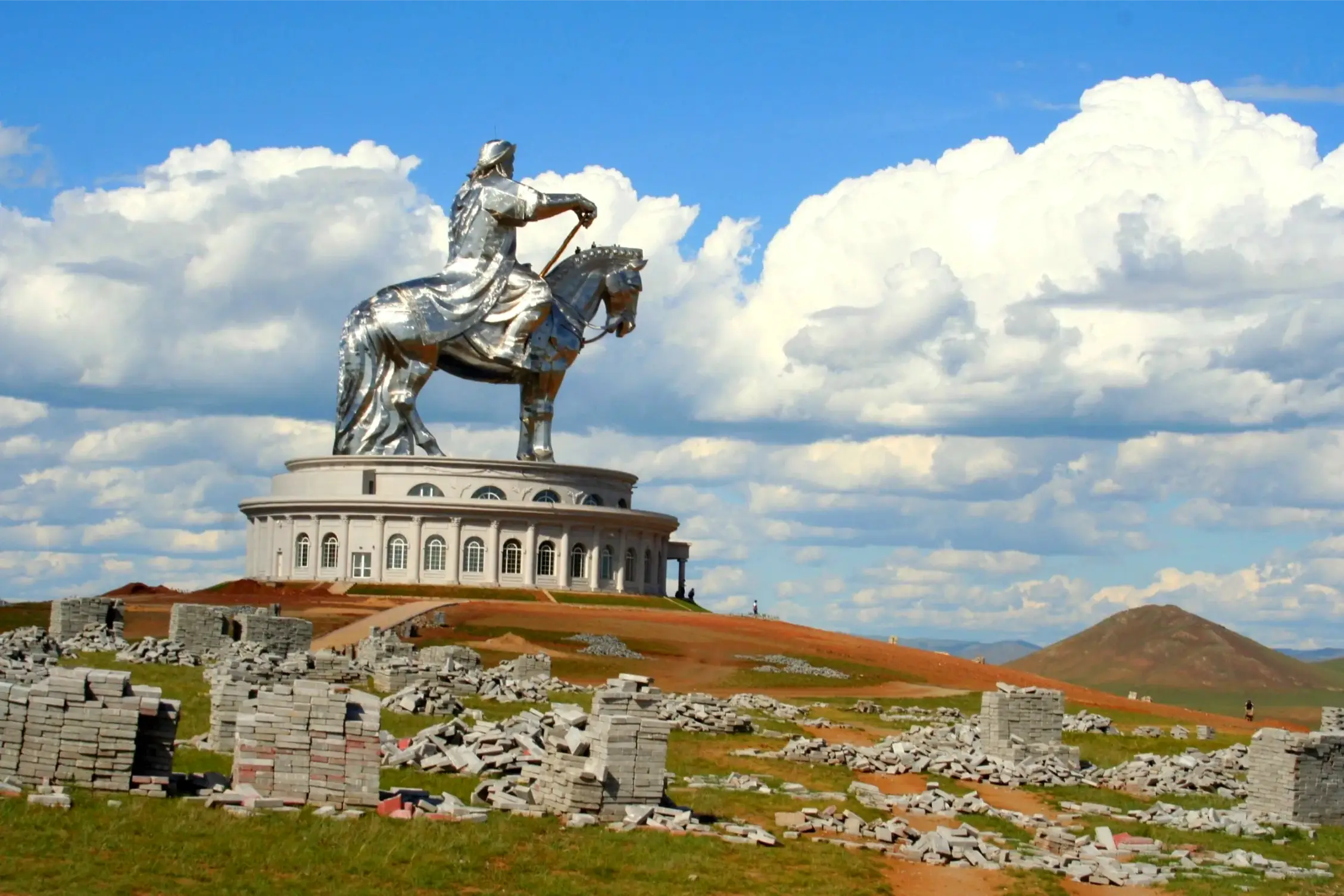 statue of genghis khan ulan bator mongolia