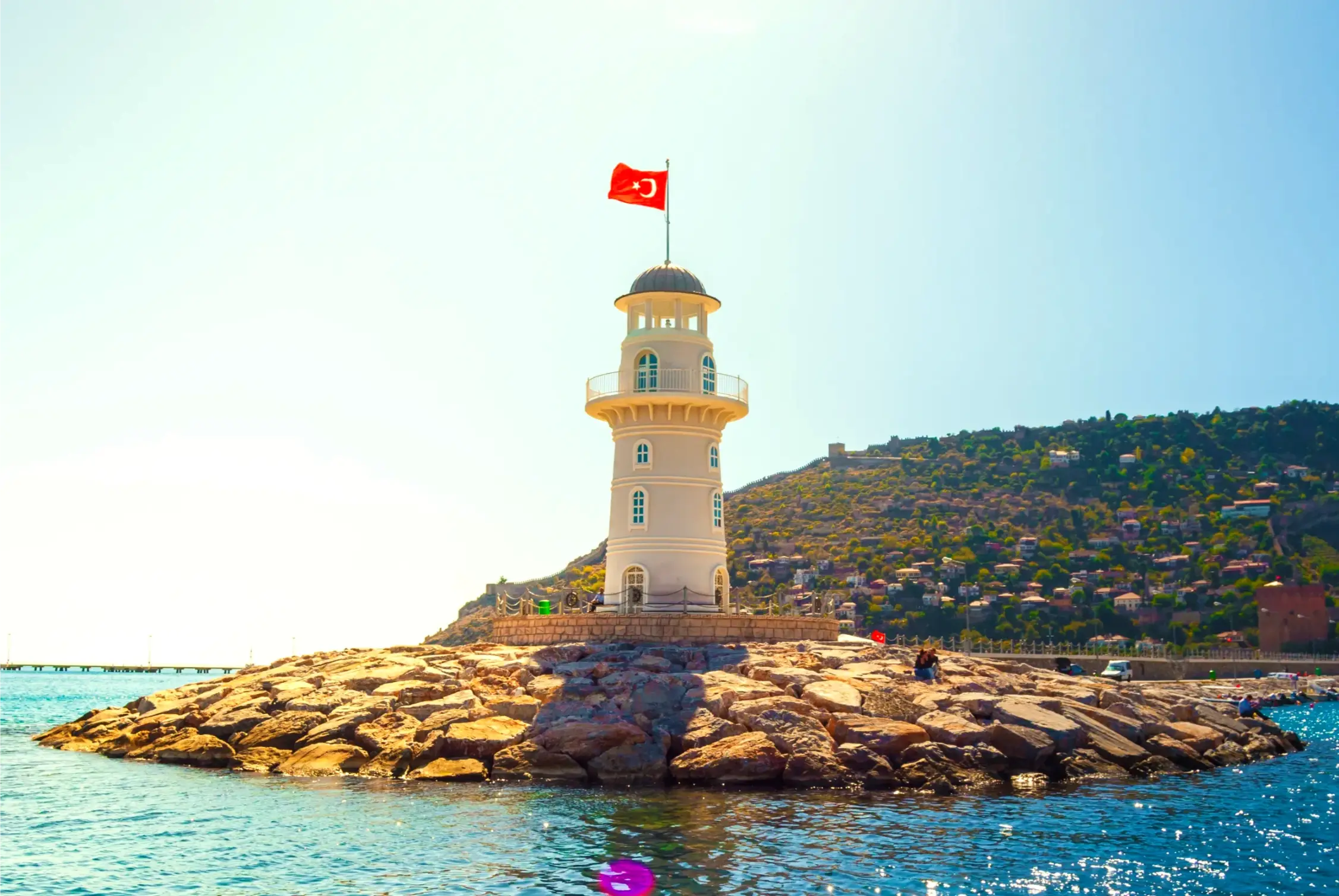 the famous light house in alanya turkey