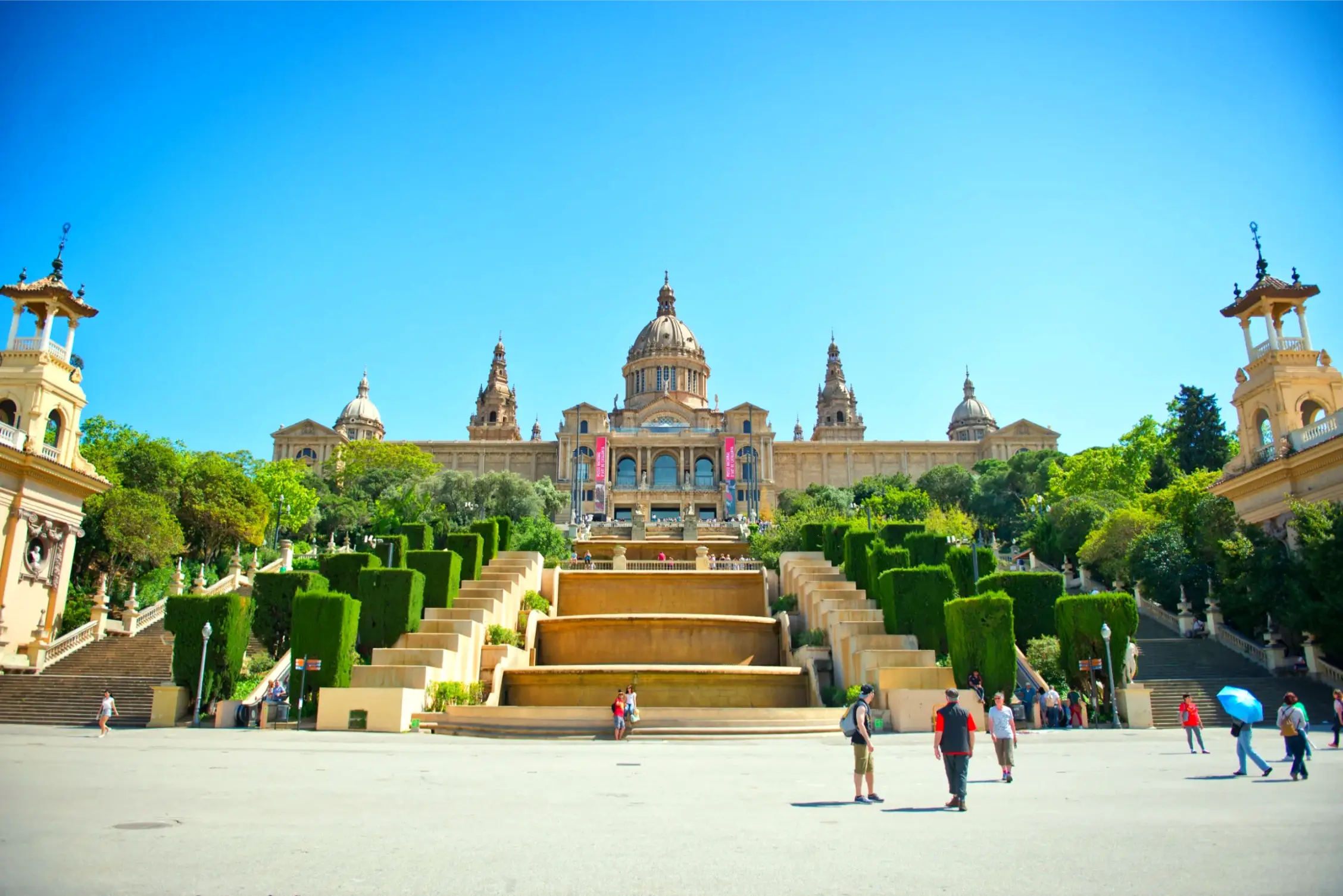 the palau national hill in barcelona spain