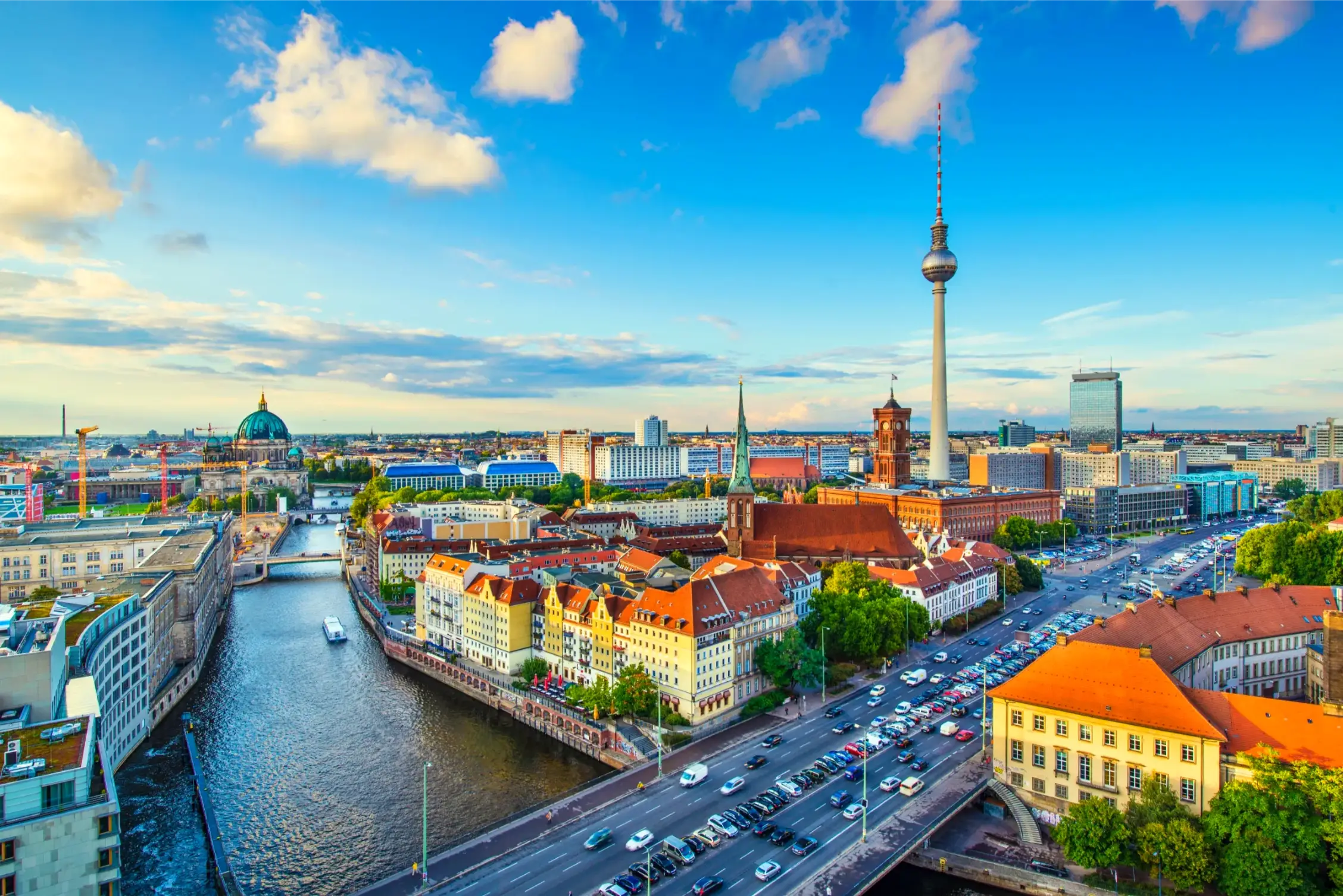 the spree river in berlin germany