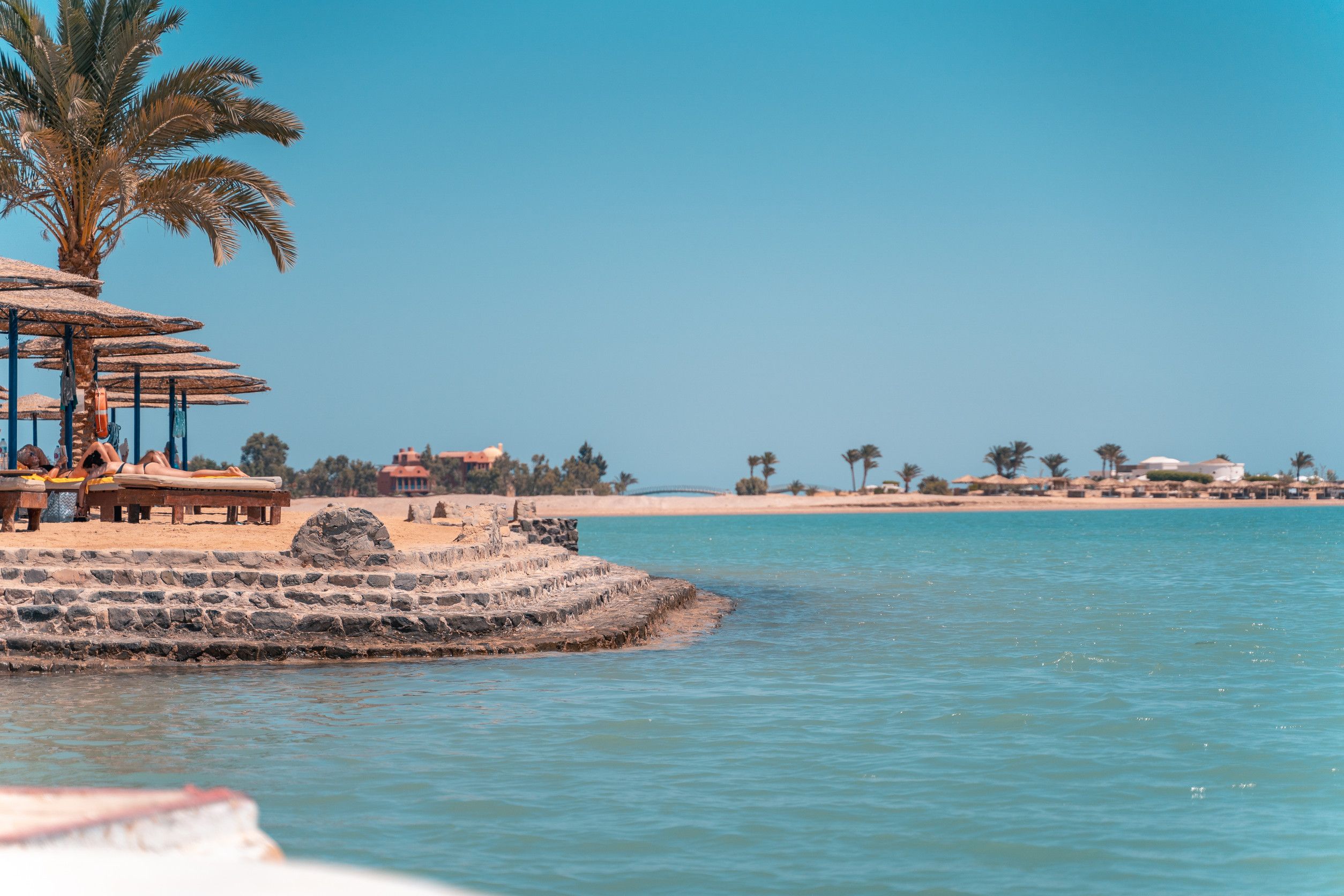 Vista de bungalows en El Gouna